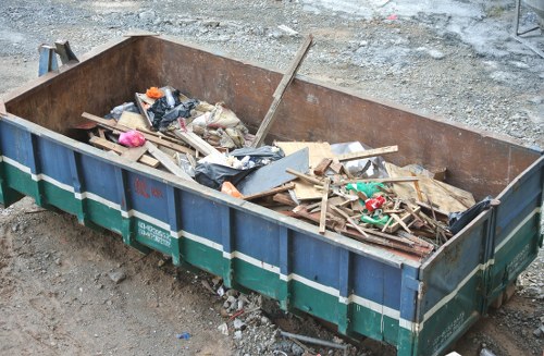 Commercial waste removal truck in Wimbledon